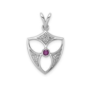 1/5 Carat (ctw) Lab-Grown Diamond Pendant 14K White Gold (NO CHAIN)